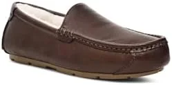 koolaburra by ugg mens tipton leather slipper chocolate brown 9